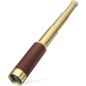 Pirate Monocular Telescope for Kids & Adult Handheld Collapsible Brass Telescope